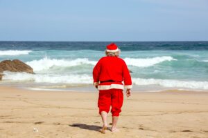 Weihnachten ist nicht mehr wie früher - Santa am Strand